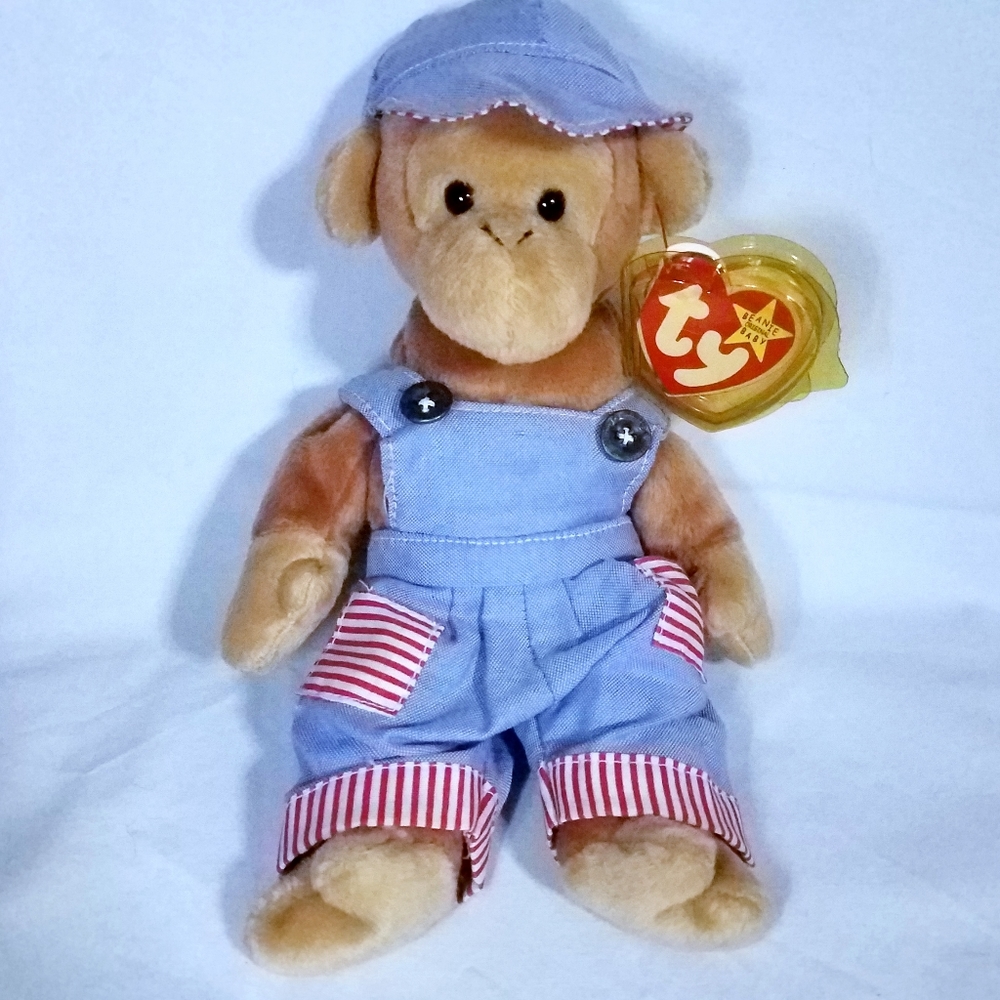 Vintage 1995 Beanie Babies "Bongo" The Monkey With Tag!